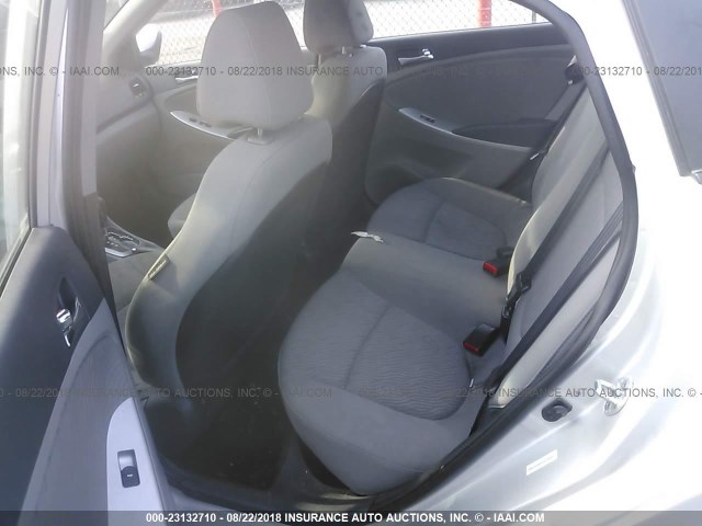 KMHCU4AE6DU275000 - 2013 HYUNDAI ACCENT GLS/SE SILVER photo 8