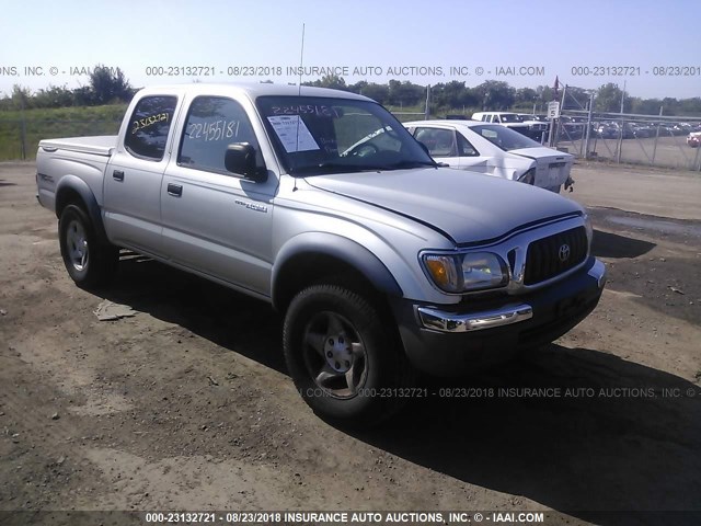 5TEGM92N02Z079205 - 2002 TOYOTA TACOMA DOUBLE CAB PRERUNNER SILVER photo 1