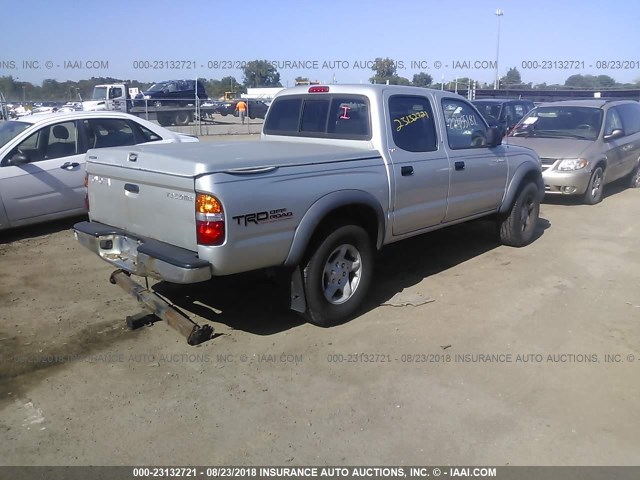 5TEGM92N02Z079205 - 2002 TOYOTA TACOMA DOUBLE CAB PRERUNNER SILVER photo 4