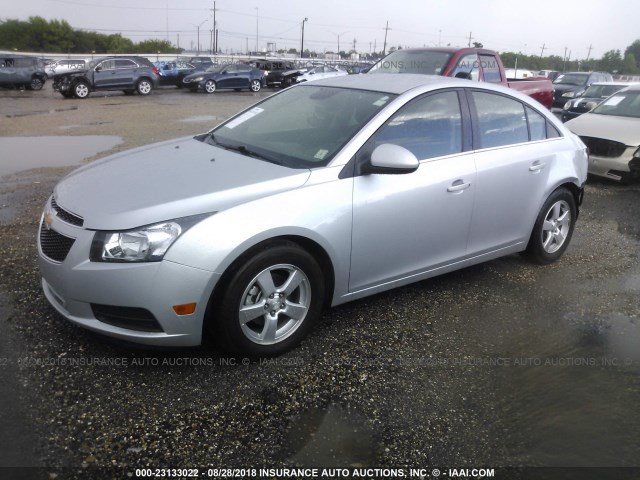 1G1PC5SB0D7140346 - 2013 CHEVROLET CRUZE LT SILVER photo 2