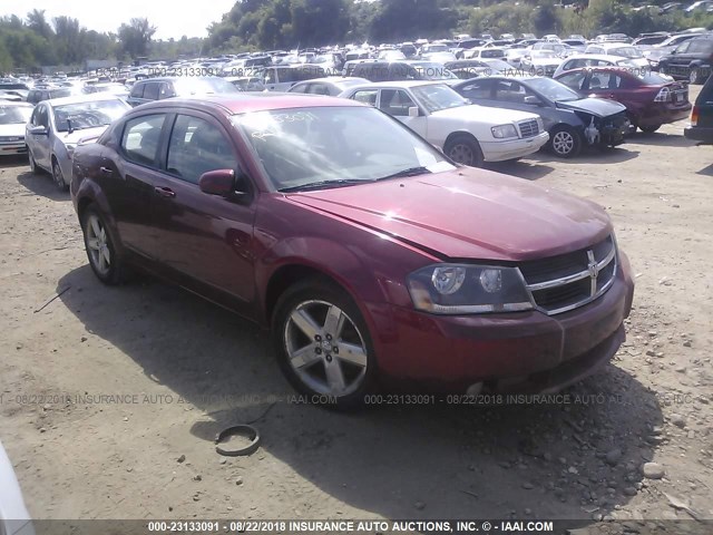 1B3LC76M88N597177 - 2008 DODGE AVENGER R/T RED photo 1