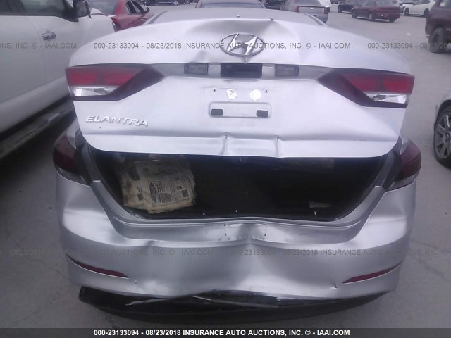 5NPD84LF8JH309687 - 2018 HYUNDAI ELANTRA SEL/VALUE/LIMITED SILVER photo 6