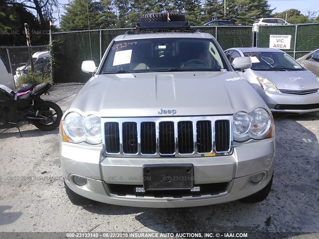 1J8HR58P09C515706 - 2009 JEEP GRAND CHEROKEE LIMITED SILVER photo 6