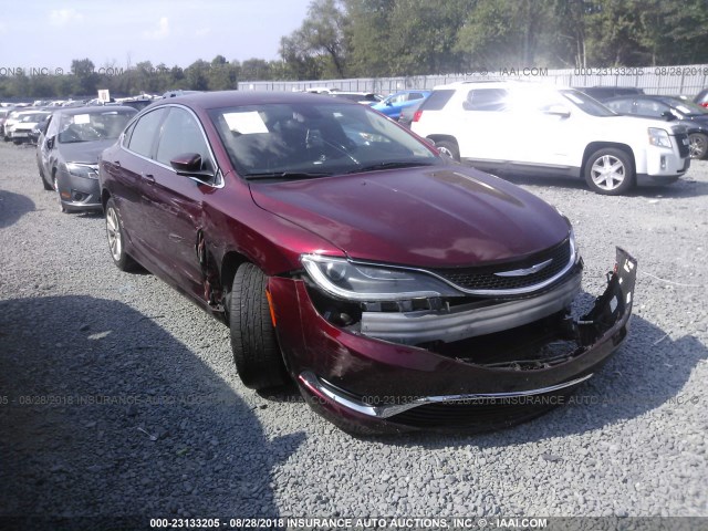 1C3CCCAB8FN632511 - 2015 CHRYSLER 200 LIMITED RED photo 1