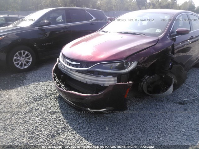1C3CCCAB8FN632511 - 2015 CHRYSLER 200 LIMITED RED photo 6