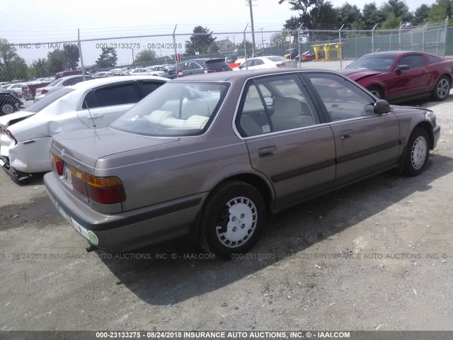 1HGCB7653LA013974 - 1990 HONDA ACCORD LX/EX BROWN photo 4