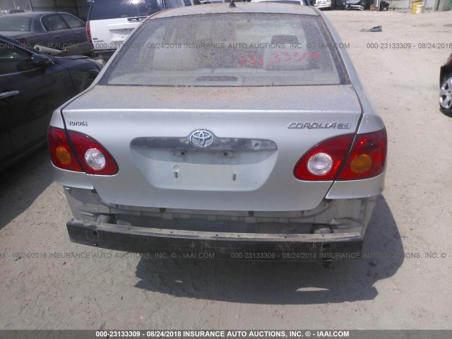 JTDBR32E142047377 - 2004 TOYOTA COROLLA CE/LE SILVER photo 6