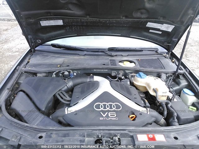 WAUCD64B34N071635 - 2004 AUDI A6 S-LINE QUATTRO GREEN photo 10