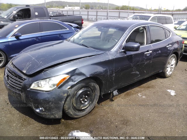 JN1BY1AR9BM375338 - 2011 INFINITI M37 X Dark Blue photo 2