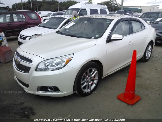 1G11F5SR4DF133545 - 2013 CHEVROLET MALIBU 2LT WHITE photo 2