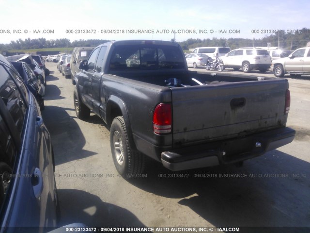 1B7GG32N32S644877 - 2002 DODGE DAKOTA SPORT/RT GRAY photo 3