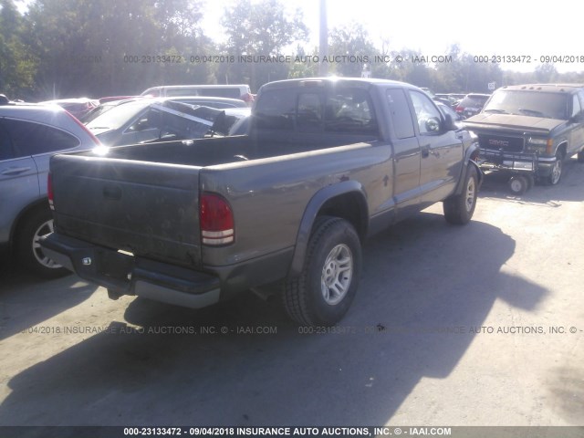 1B7GG32N32S644877 - 2002 DODGE DAKOTA SPORT/RT GRAY photo 4