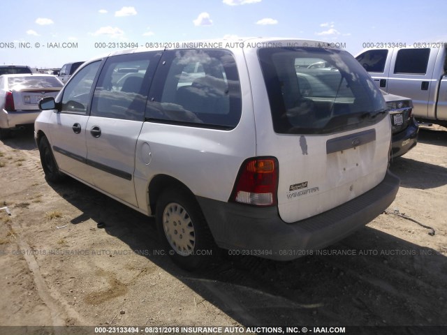 2FMZA51UXXBC36730 - 1999 FORD WINDSTAR WAGON WHITE photo 3