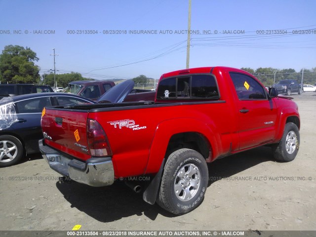 5TENX62N27Z321223 - 2007 TOYOTA TACOMA PRERUNNER RED photo 4