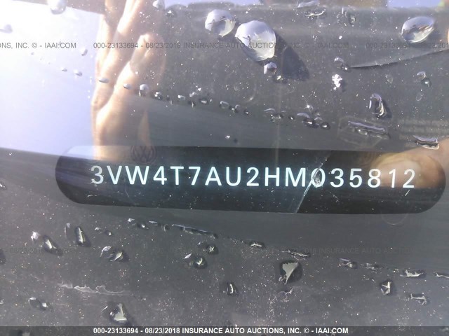 3VW4T7AU2HM035812 - 2017 VOLKSWAGEN GTI S BLACK photo 9