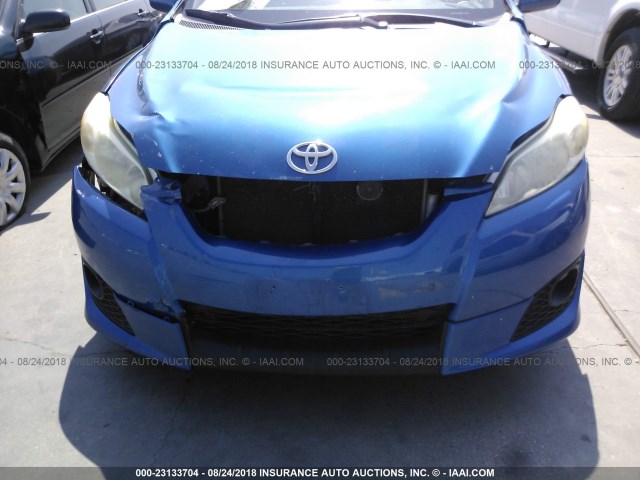 2T1KE40E59C028232 - 2009 TOYOTA COROLLA MATRIX S BLUE photo 6