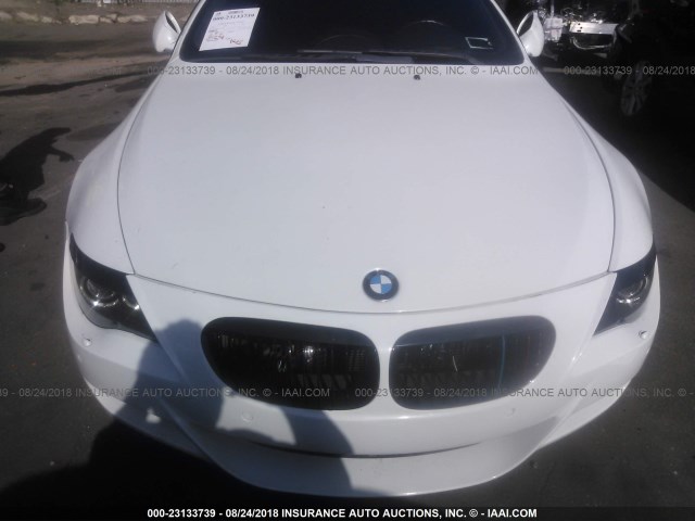 WBSEH93486B798075 - 2006 BMW M6 WHITE photo 6