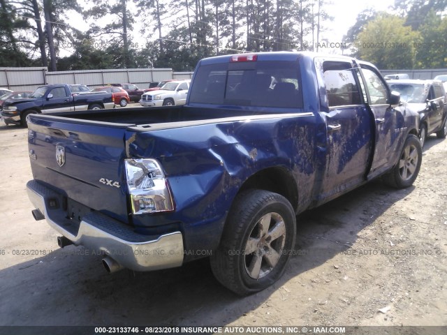 1D7RV1CT0AS145751 - 2010 DODGE RAM 1500 BLUE photo 4