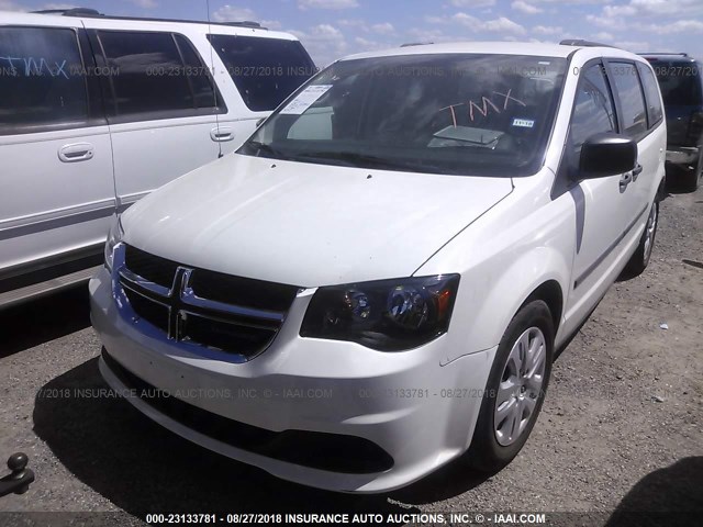 2C4RDGBG5DR732988 - 2013 DODGE GRAND CARAVAN SE WHITE photo 2