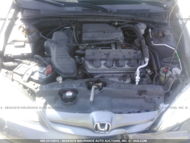 2HGES16395H602181 - 2005 HONDA CIVIC DX VP GRAY photo 10