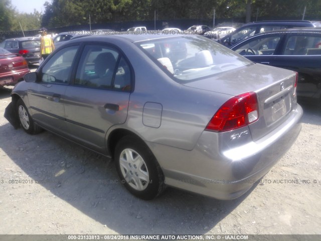 2HGES16395H602181 - 2005 HONDA CIVIC DX VP GRAY photo 3