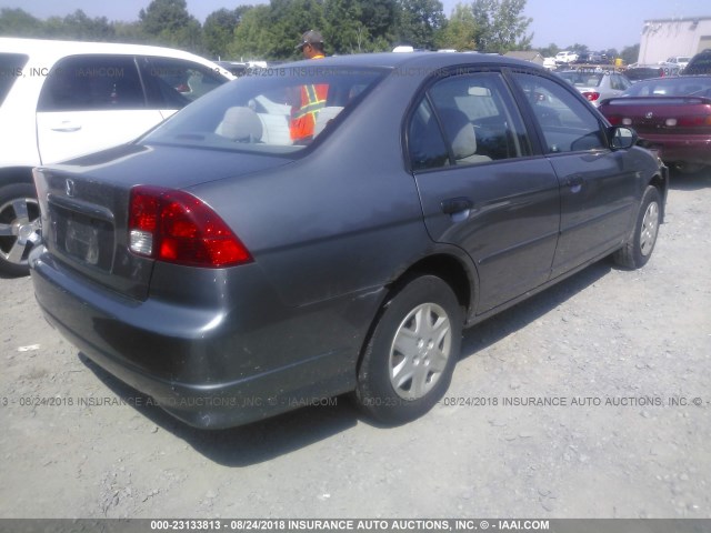 2HGES16395H602181 - 2005 HONDA CIVIC DX VP GRAY photo 4