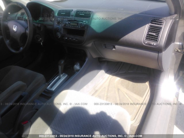 2HGES16395H602181 - 2005 HONDA CIVIC DX VP GRAY photo 5