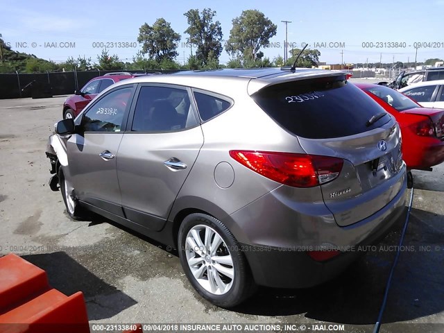 KM8JU3AC1BU142593 - 2011 HYUNDAI TUCSON GLS/LIMITED SILVER photo 3