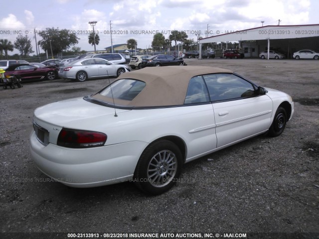 1C3EL55R24N169242 - 2004 CHRYSLER SEBRING LXI WHITE photo 4