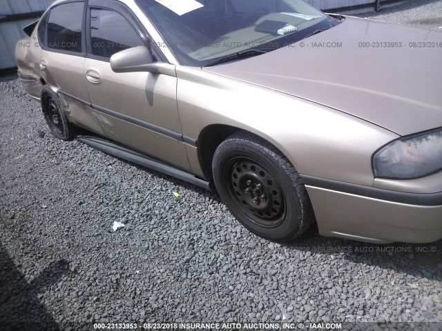 2G1WF55E349137528 - 2004 CHEVROLET IMPALA GOLD photo 1