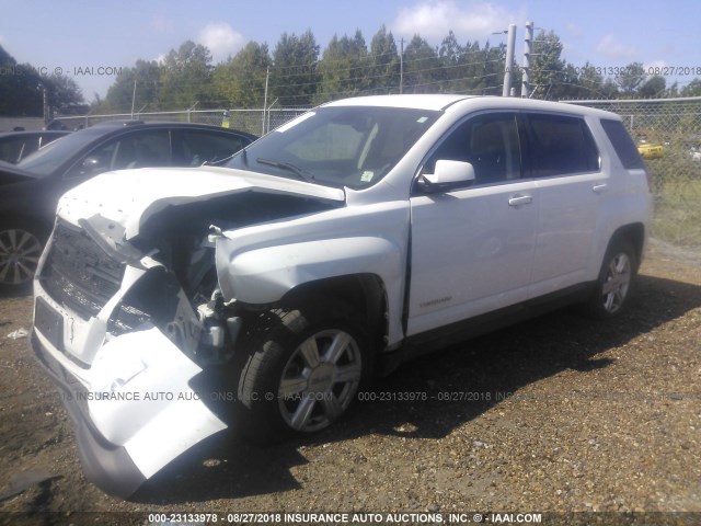 2GKALMEK6F6145691 - 2015 GMC TERRAIN SLE WHITE photo 2