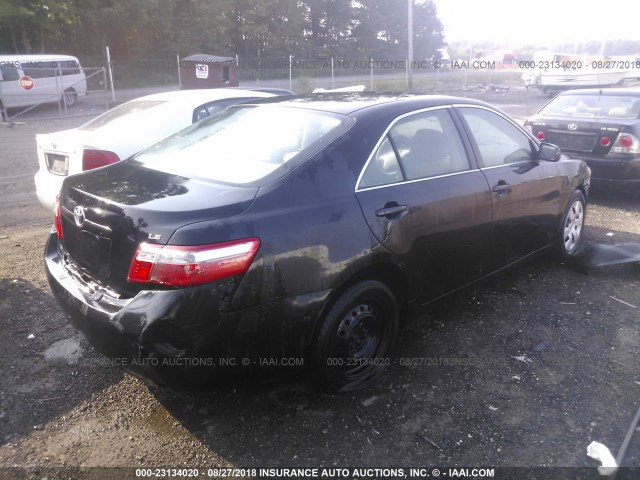 4T1BE46K17U667054 - 2007 TOYOTA CAMRY NEW GENERAT CE/LE/XLE/SE BLACK photo 4