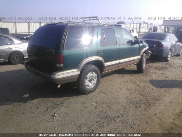 1GNDT13W3T2290409 - 1996 CHEVROLET BLAZER GREEN photo 4