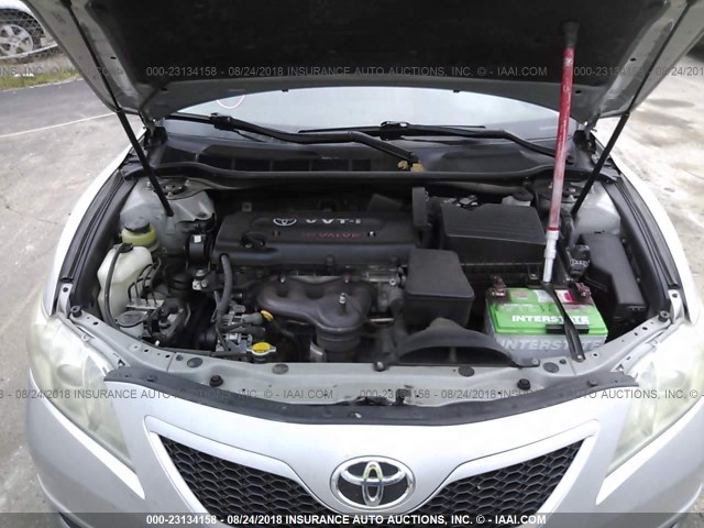 4T1BE46K27U554097 - 2007 TOYOTA CAMRY NEW GENERAT CE/LE/XLE/SE SILVER photo 10