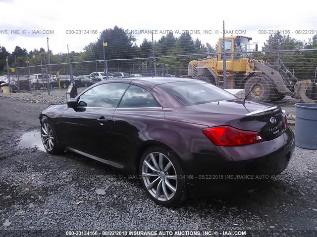 JNKCV66E49M723147 - 2009 INFINITI G37 SPORT BURGUNDY photo 3