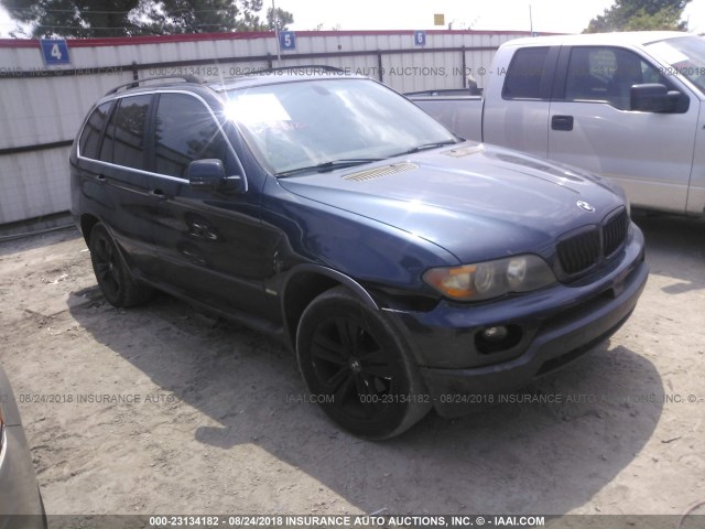 5UXFB53504LV08836 - 2004 BMW X5 4.4I BLUE photo 1