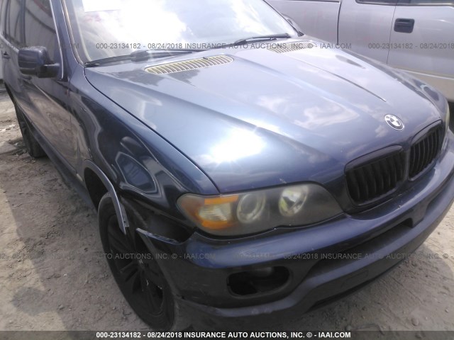 5UXFB53504LV08836 - 2004 BMW X5 4.4I BLUE photo 6