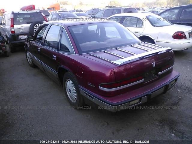 2G4WD54L5M1802792 - 1991 BUICK REGAL LIMITED RED photo 3