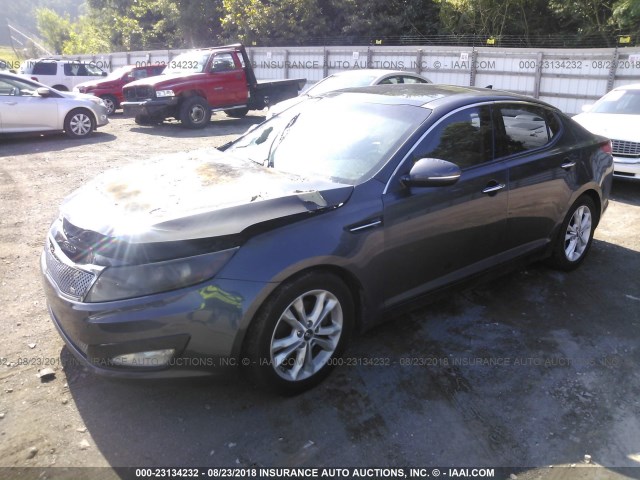 KNAGN4A79B5112172 - 2011 KIA OPTIMA EX/SX GRAY photo 2