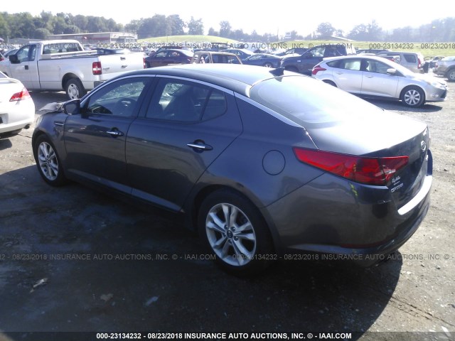 KNAGN4A79B5112172 - 2011 KIA OPTIMA EX/SX GRAY photo 3