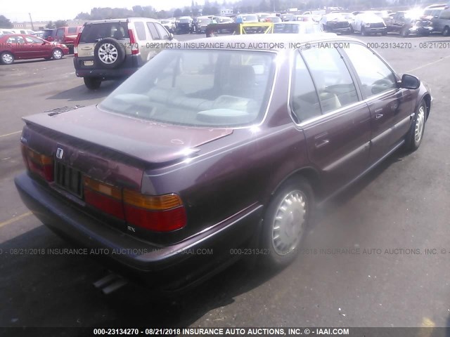 JHMCB7669MC050538 - 1991 HONDA ACCORD EX/EX-R MAROON photo 4