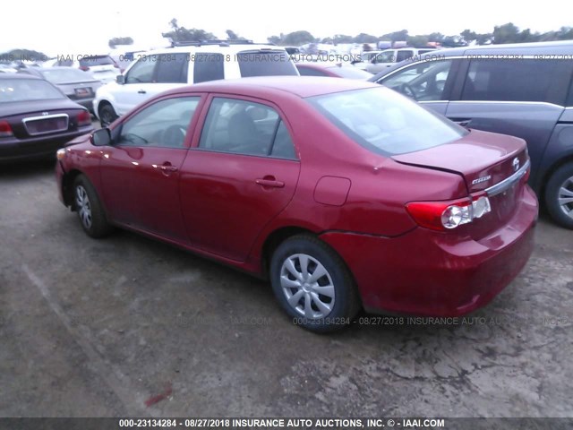 5YFBU4EE9DP205188 - 2013 TOYOTA COROLLA S/LE RED photo 3