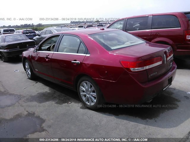 3LNDL2L37BR769703 - 2011 LINCOLN MKZ HYBRID RED photo 3