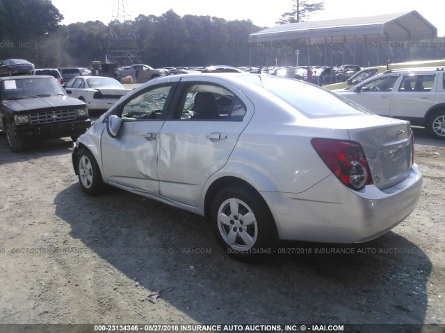 1G1JA5SG5E4218677 - 2014 CHEVROLET SONIC LS 银色 照片 3