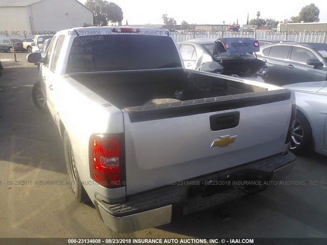 3GCPCSE01DG234188 - 2013 CHEVROLET SILVERADO C1500 LT SILVER photo 3