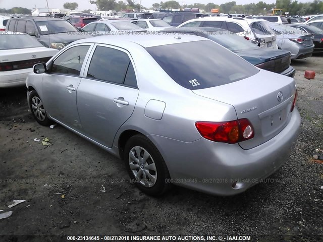 JTDBL40E09J013051 - 2009 TOYOTA COROLLA LE/XLE SILVER photo 3