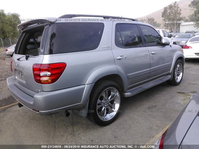 5TDZT38A54S230536 - 2004 TOYOTA SEQUOIA LIMITED SILVER photo 4