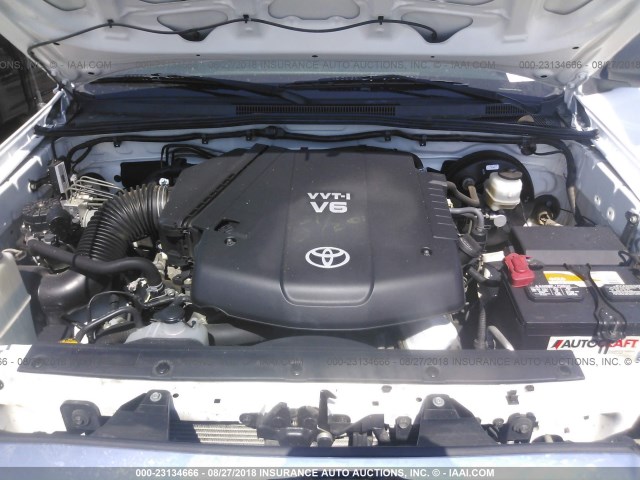 5TFJU4GN7CX020890 - 2012 TOYOTA TACOMA DOUBLE CAB PRERUNNER WHITE photo 10