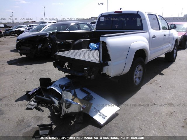 5TFJU4GN7CX020890 - 2012 TOYOTA TACOMA DOUBLE CAB PRERUNNER WHITE photo 4