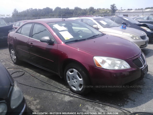 1G2ZF57B484179744 - 2008 PONTIAC G6 VALUE LEADER/BASE RED photo 1